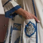 Blue Floral Printed Cotton 3-Piece Suit Set - Image 3