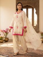 Floral Embroidered Cotton 3-Piece Suit Set | DSG Fashion - Image 2