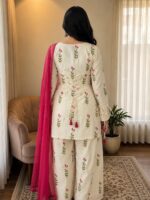 Floral Printed Cotton 3-Piece Suit Set - Image 3