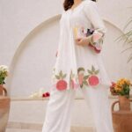 Floral Embroidered Cotton 60-60 Co-Ord Set