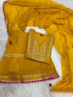 Embroidered Kurta Pant Dupatta Set for Women – 2 Colours - Image 8