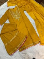 Embroidered Kurta Pant Dupatta Set for Women – 2 Colours - Image 7