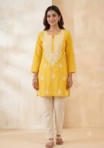 Women’s Embroidered Cotton Kurti – Floral Thread Work - Image 6
