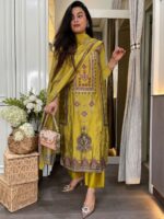 Pakistani 3 Piece Suit – Printed Kurta, Pant & Dupatta - Image 21