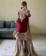 Designer Embroidered Suit Stock Lot – Mix Sizes & Mix Colours - Image 4