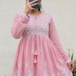 Women’s Embroidered Flared Kurti Stock Lot – Mix Sizes & Colours