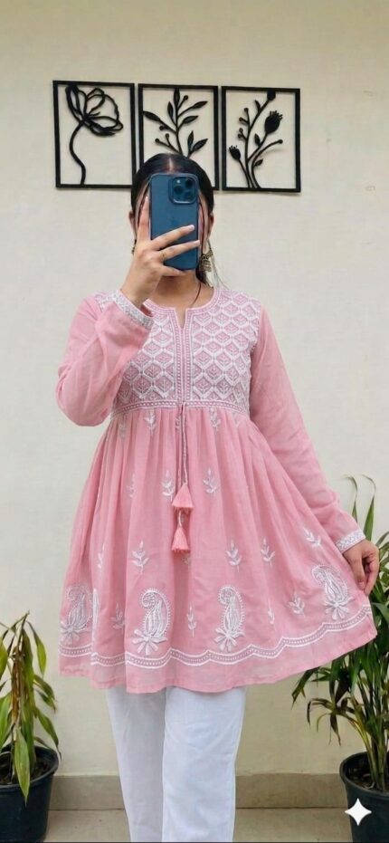 Women’s Embroidered Flared Kurti Stock Lot – Mix Sizes & Colours