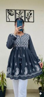Women’s Embroidered Flared Kurti Stock Lot – Mix Sizes & Colours - Image 4
