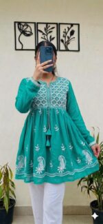Women’s Embroidered Flared Kurti Stock Lot – Mix Sizes & Colours - Image 9