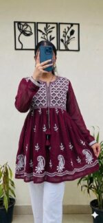 Women’s Embroidered Flared Kurti Stock Lot – Mix Sizes & Colours - Image 10