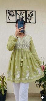 Women’s Embroidered Flared Kurti Stock Lot – Mix Sizes & Colours - Image 13
