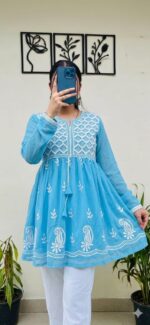 Women’s Embroidered Flared Kurti Stock Lot – Mix Sizes & Colours - Image 16