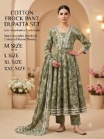 Cotton Frock Pant Dupatta Set – Printed 3 Piece Suit - Image 5