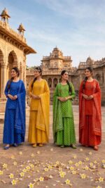 Women’s Printed 3 Piece Suit Set – Kurta Palazzo & Dupatta | Multiple Colours - Image 3
