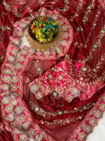 Designer Embroidered Saree – Heavy Embellished Work | Multiple Colours - Image 5