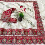 Designer Embroidered Saree – Heavy Embellished Work | Multiple Colours - Image 11