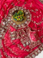 Designer Embroidered Saree – Heavy Embellished Work | Multiple Colours - Image 15