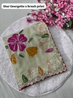Women’s Floral Embroidered Saree – Elegant Traditional Design - Image 2
