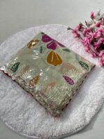 Women’s Floral Embroidered Saree – Elegant Traditional Design - Image 6
