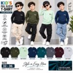 Kids Full Sleeve T-Shirt – Lycra Stretch | Size 32–36 | Multiple Colours - Image 2