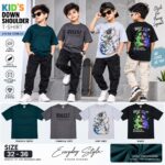 Kids Full Sleeve T-Shirt – Lycra Stretch | Size 32–36 | Multiple Colours