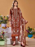 Pakistani 3 Piece Suit – Printed Kurta Pant & Dupatta - Image 2