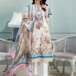 Pakistani 3 Piece Suit – Printed Kurta Pant & Dupatta