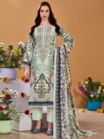 Pakistani 3 Piece Suit – Printed Kurta Pant & Dupatta - Image 10